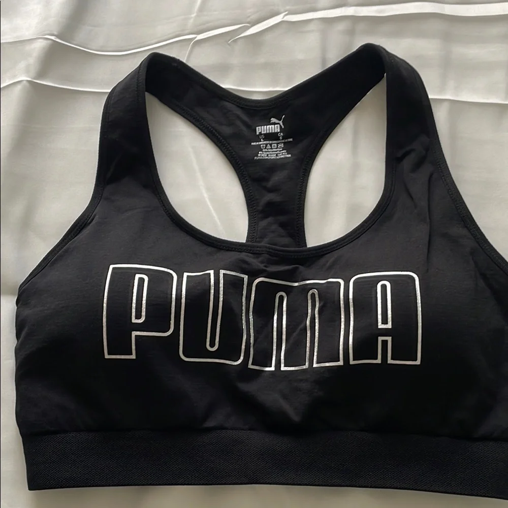 Puma Black Racerback Sports Bra Intimates